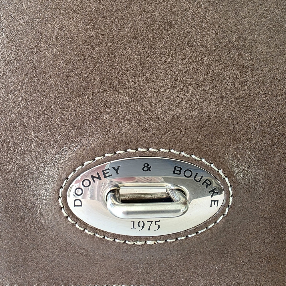 Dooney & Bourke Florentine Toscana Saddle Bag - Espresso- EUC - Picture 8 of 14